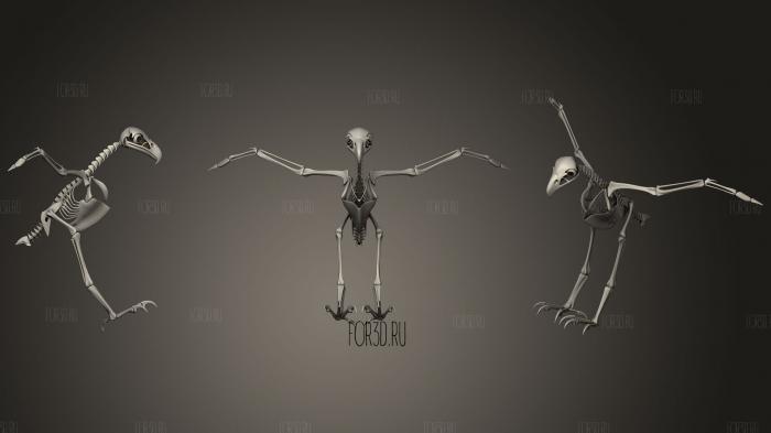 Bald Eagle Skeleton stl model for CNC